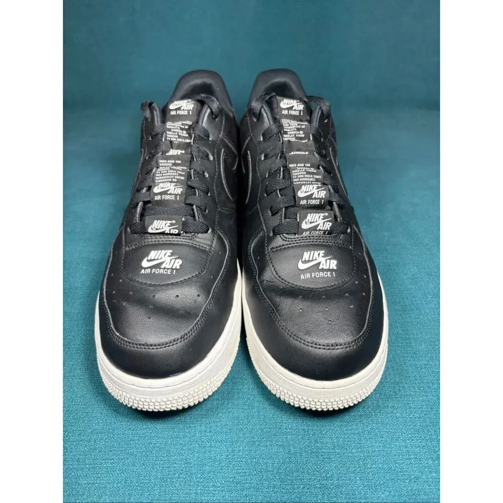 Nike Air Force 1 Low '07 LV8 Double Air Black White Men's Size 12 CJ1379-001